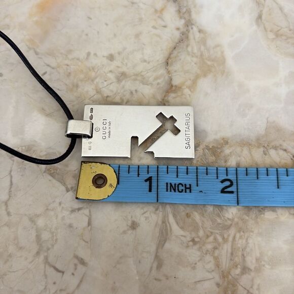 Gucci 925 Sterling Silver Sagittarius Unisex Necklace Dustbag, Box & Cards - Picture 7 of 8